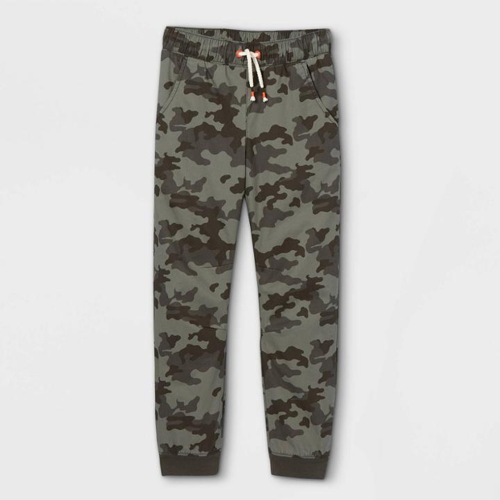 Boys' Lined Pull-on Jogger Fit Pants - Cat & Jack Green Camo