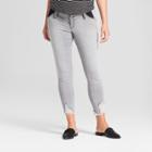 Maternity Inset Panel Skinny Crop Jeans - Isabel Maternity By Ingrid & Isabel Gray Wash