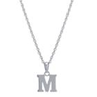 Distributed By Target Women's Sterling Silver Initial Pendant - M (18), Size: Medium, Sterling