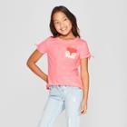 Girls' Tie Sleeve Fox Pocket T-shirt - Cat & Jack Pink