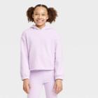 Girls' Hooded Cozy Sweatshirt - Cat & Jack Soft Violet Xs,