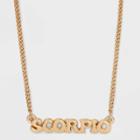 Zodiac Scorpio Pendant Necklace - Wild Fable Gold