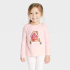 Toddler Girls' Gingerbread House Long Sleeve Shirt - Cat & Jack Pink