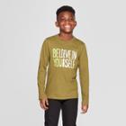 Boys' Long Sleeve Be You Graphic T-shirt - Cat & Jack Green