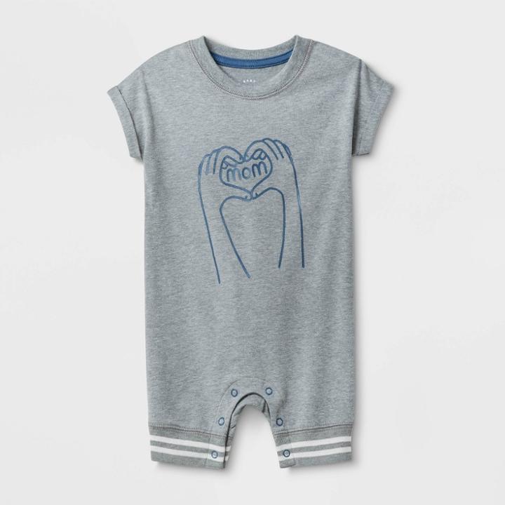 Petitebaby Short Pant Romper - Cat & Jack Gray Newborn, Kids Unisex