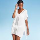 Women's Crochet Insert Cover Up Dress - Kona Sol White S, Women's,