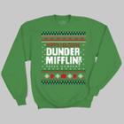 Men's The Office Dunder Mifflin Ugly Holiday Sweatshirt - Green