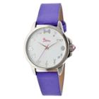 Women's Boum Rendezvous Synthetic Leather Strap Watch- Purple