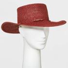 Women's Straw Boater Hat - Universal Thread Dark