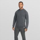 Hanes 1901 Men's V-notch Raglan Pullover Sweatshirt - Dark Gray Wash S, Size: Small, Dark Gray Blue
