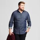Men's Tall Standard Fit Denim Shirt - Goodfellow & Co Dark Wash