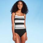 Women's Textured High Coverage One Piece Swimsuit - Kona Sol Black