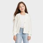 Girls' V-neck Short Button Cardigan - Cat & Jack Cream