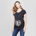 Maternity Short Sleeve Skeleton Heart T-shirt - Grayson Threads - Black L, Infant Girl's