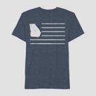 Men's Short Sleeve Ga Simple Flag Graphic T-shirt - Awake Navy