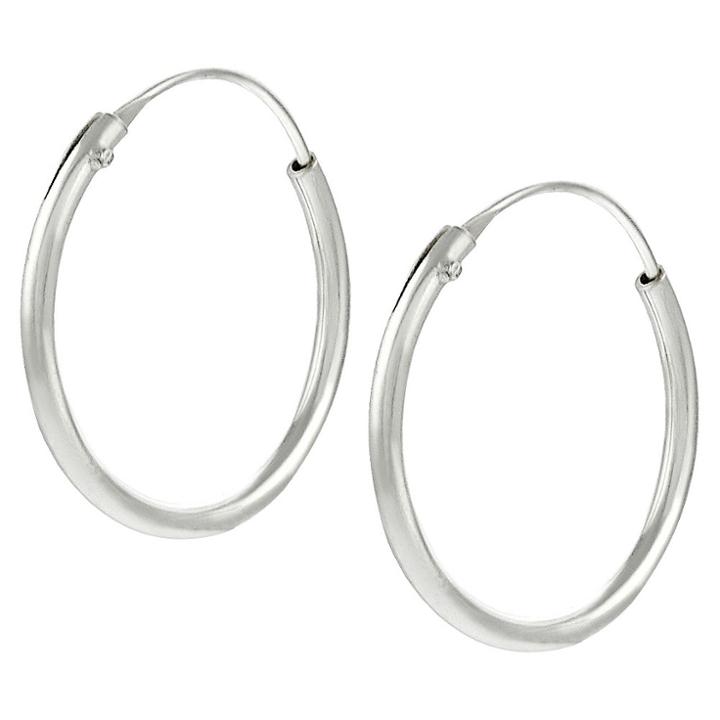 Journee Collection Sterling Silver Hoop Earrings, Women's