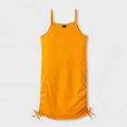 Girls' Side Cinch Tank Dress - Art Class Orange