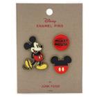 Junk Food Mickey Mouse Pin Set 3ct, Adult Unisex, Black