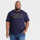 Men's Big & Tall Short Sleeve Graphic T-shirt - Goodfellow & Co Navy Blue/letters