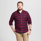 Men's Tall Standard Fit Whittier Oxford Button-down Shirt - Goodfellow & Co Burgundy