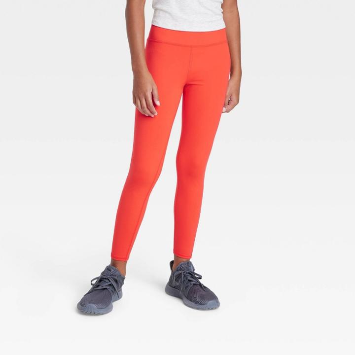 All In Motion Girls' Velour Pieced Leggings - All In