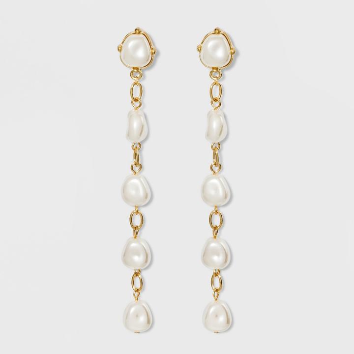 Sugarfix By Baublebar Pearls Delicate Drop Earrings - Pearl, Girl's