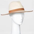 Women's Wide Brim Felt Fedora Hat - A New Day Yellow