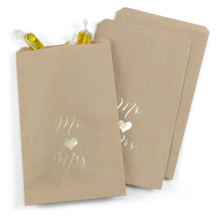 Hortense B. Hewitt 25ct Mr And Mrs Treat Bags Kraft, Earth
