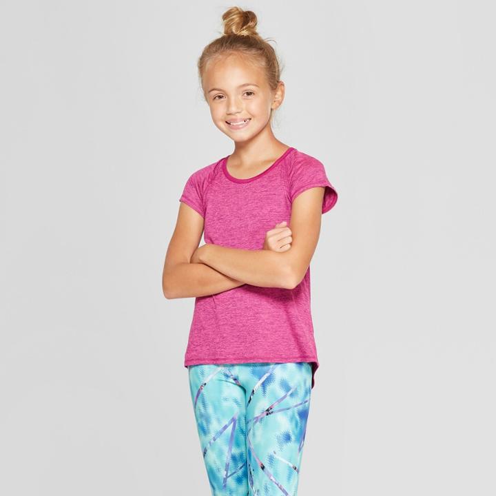 Girls' Shine Back Super Soft T-shirt - C9 Champion Fuchsia Heather