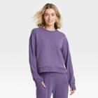 Women's French Terry Crewneck Sweatshirt - All In Motion Power Purple