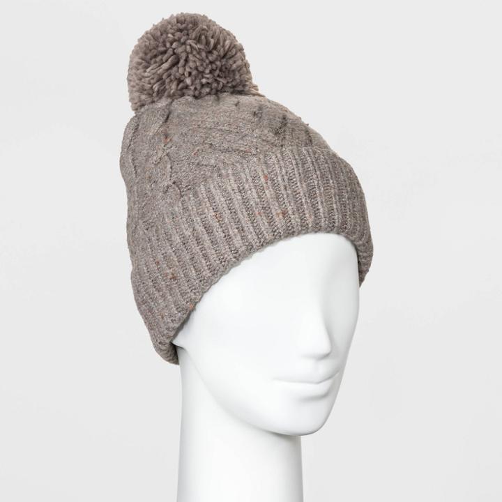 Women's Lined Beanie - Universal Thread Oatmeal