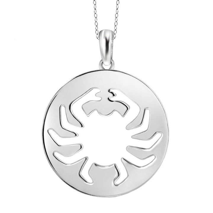 Target Cancer Zodiac Pendant Necklace - 18, Women's, White