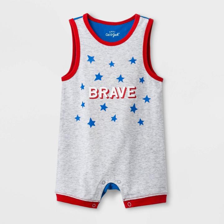 Baby Boys' Colorblock Brave Romper - Cat & Jack Gray/blue