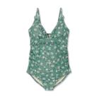 V-neck Micro Ruffle One Piece Maternity Swimsuit - Isabel Maternity By Ingrid & Isabel Floral