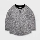 Toddler Boys' Sweater Knit Long Sleeve T-shirt - Cat & Jack Gray