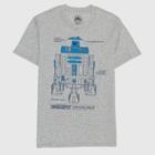 Men's Star Wars R2-d2 Short Sleeve T-shirt - Gray