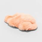 Women's Paris Crossband Fur Slide Slippers - Stars Above Orange