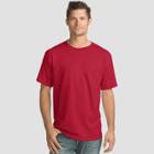 Hanes Men's 4pk Short Sleeve Comfort Wash T-shirt - Deep Red