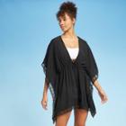 Women's Lace Trim Cover Up - Cover 2 Cover Black