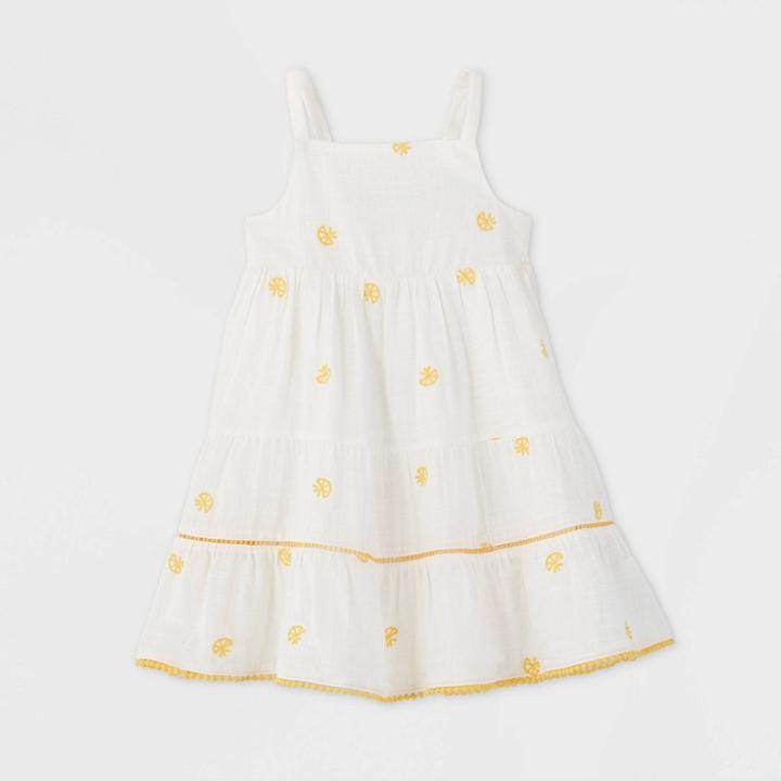Toddler Girls' Embroidered Dress - Cat & Jack Yellow
