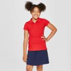 Girls' Short Sleeve Pique Uniform Polo Shirt - Cat & Jack Red