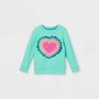 Toddler Girls' Tie-dye Sweatshirt - Cat & Jack Teal