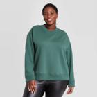 Women's Plus Size Fleece Sweatshirt - A New Day Teal