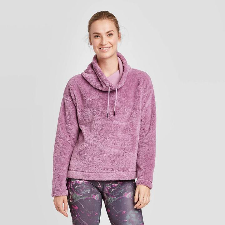Women's Cozy Holiday Fleece Pullover - C9 Champion Mauve Mist Xxl, Women's, Pink