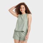 Women's Terry Tank Top - A New Day Green