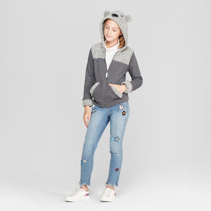 Girls' Koala Hoodie - Cat & Jack Heather Gray