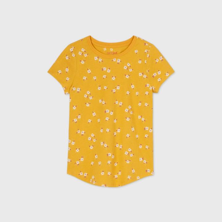 Girls' Short Sleeve Printed T-shirt - Cat & Jack Yellow