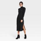Women's Puff Long Sleeve Sweater Dress - Who What Wear Black