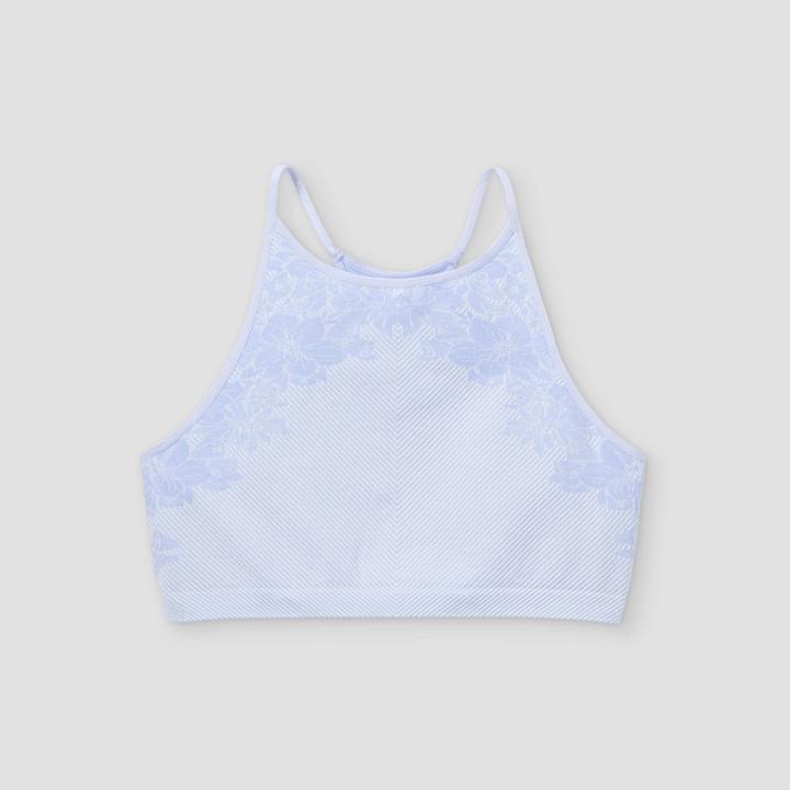 Girls' Floral Seamless Bra - All In Motion Periwinkle