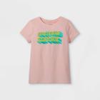 Girls' 'awesome Sister' Graphic Short Sleeve T-shirt - Cat & Jack Powder Pink